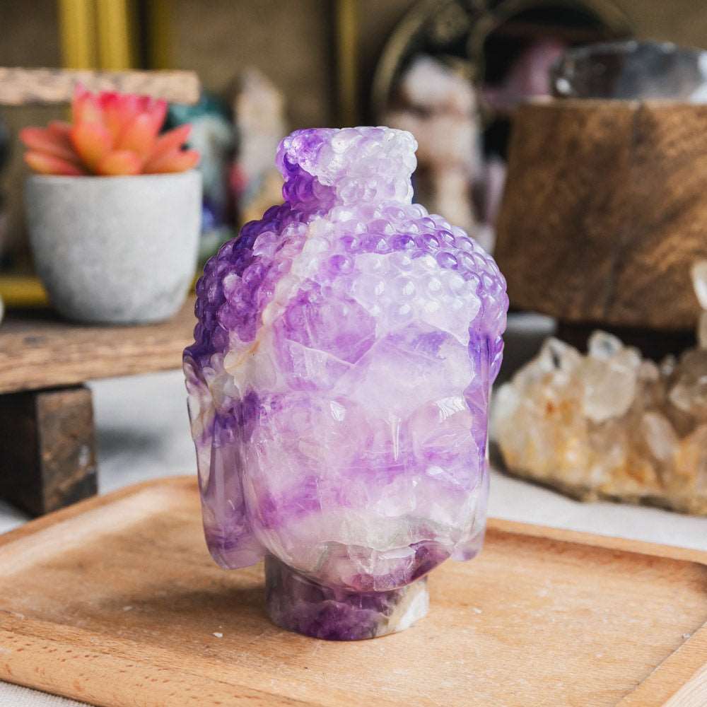 Reikistal 4.5''Amethyst Buddha Head