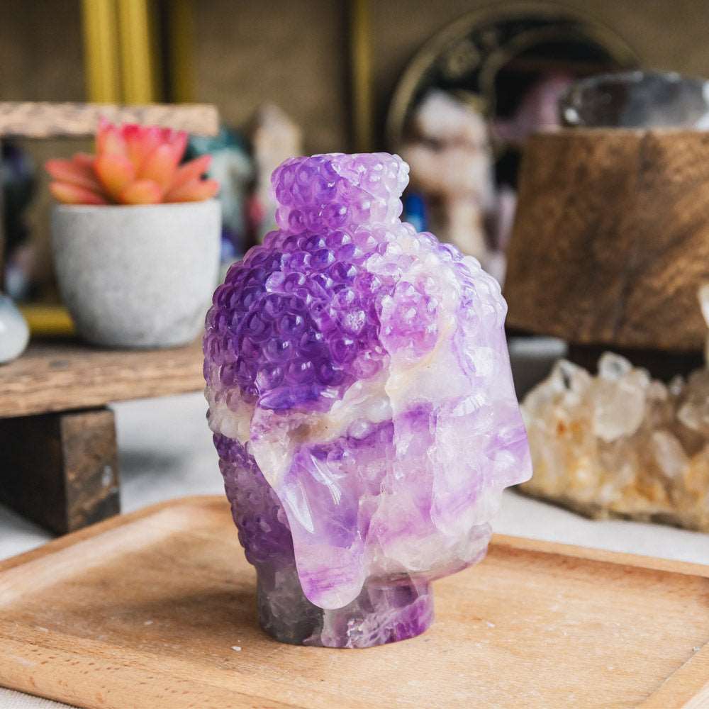 Reikistal 4.5''Amethyst Buddha Head