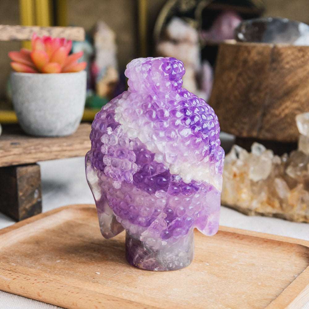 Reikistal 4.5''Amethyst Buddha Head