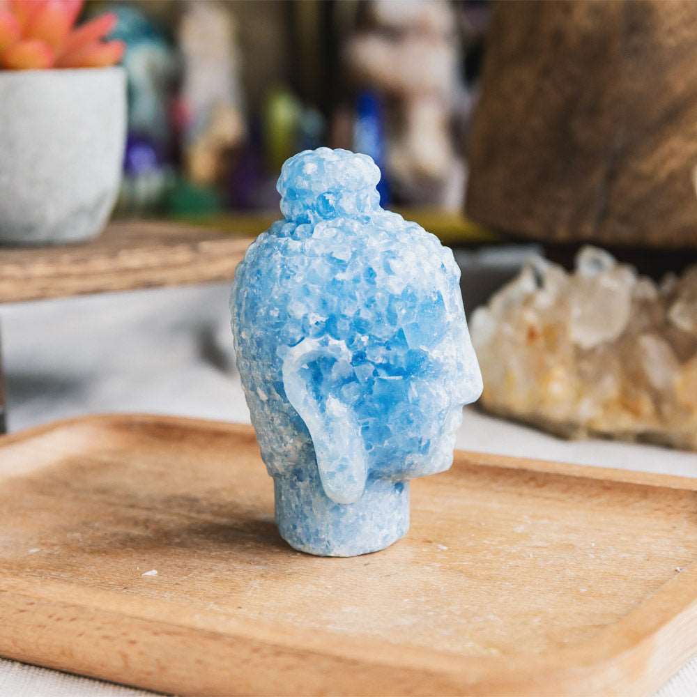 Reikistal Blue Aragonite Buddha Head