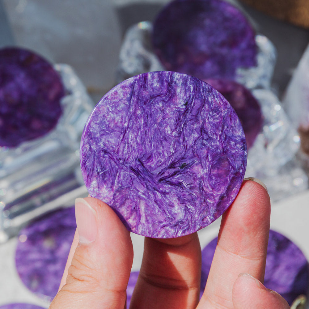 Reikistal Charoite Round Slice