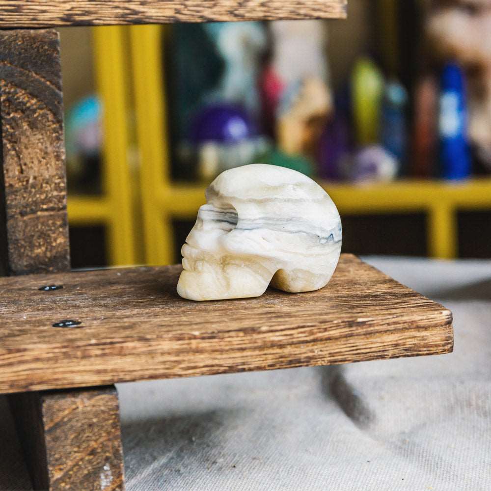 Reikistal 1.5''Zebra Calcite Skull
