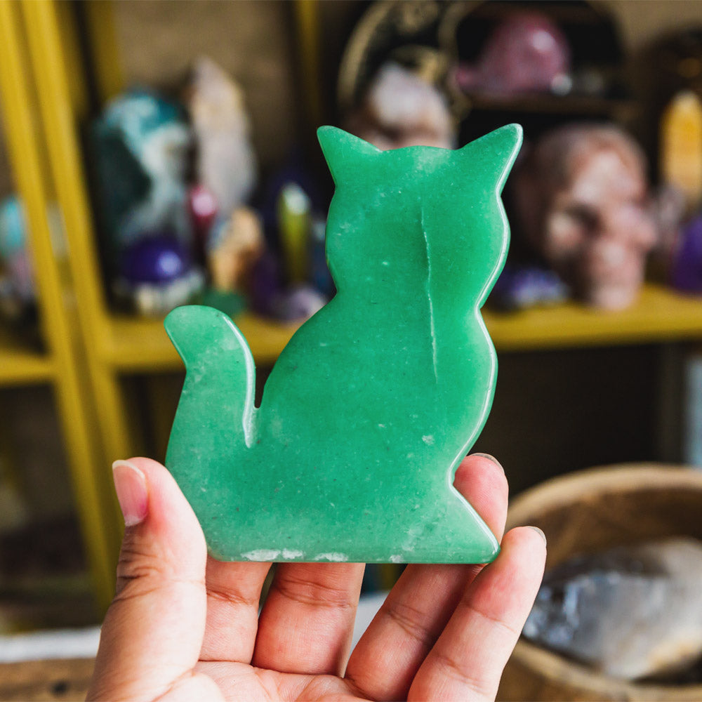 Reikistal Green Aventurine Cat Slice