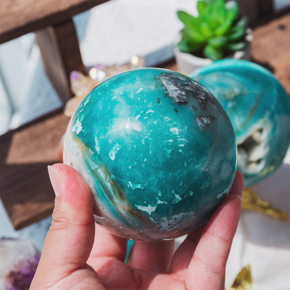 Reikistal Blue Sky Opal Sphere