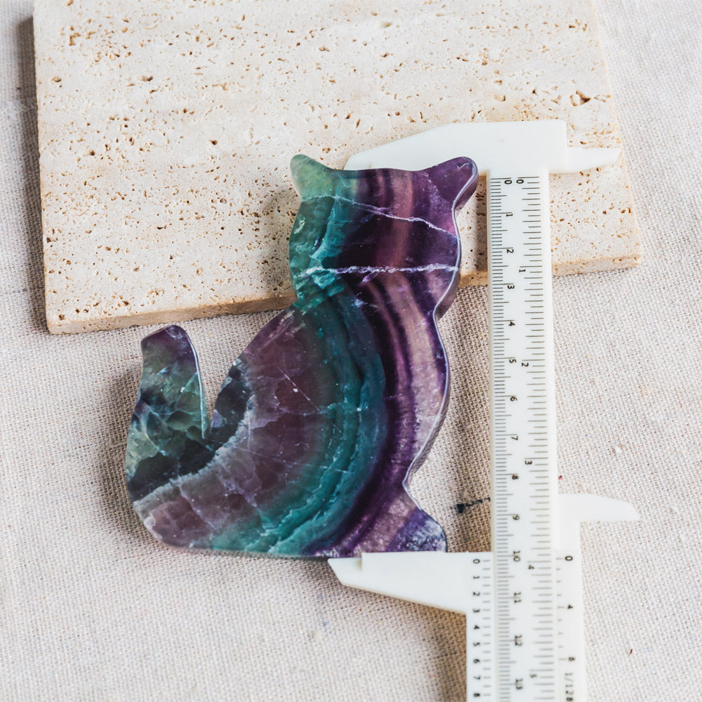 Reikistal Fluorite Cat Slice