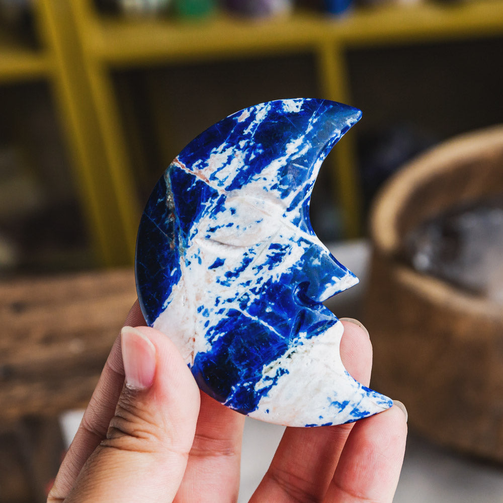 Reikistal Sodalite Moon Face