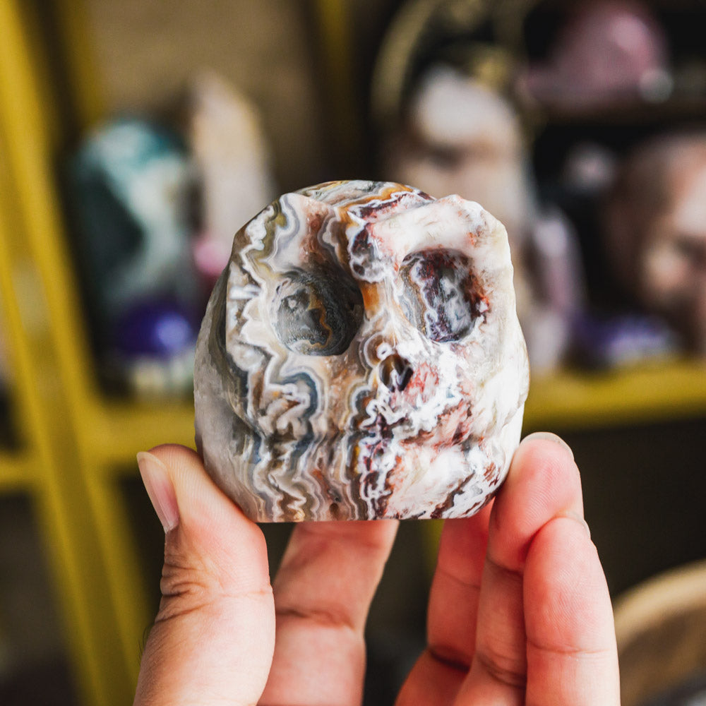 Reikistal Mexico Agate Jack Skull