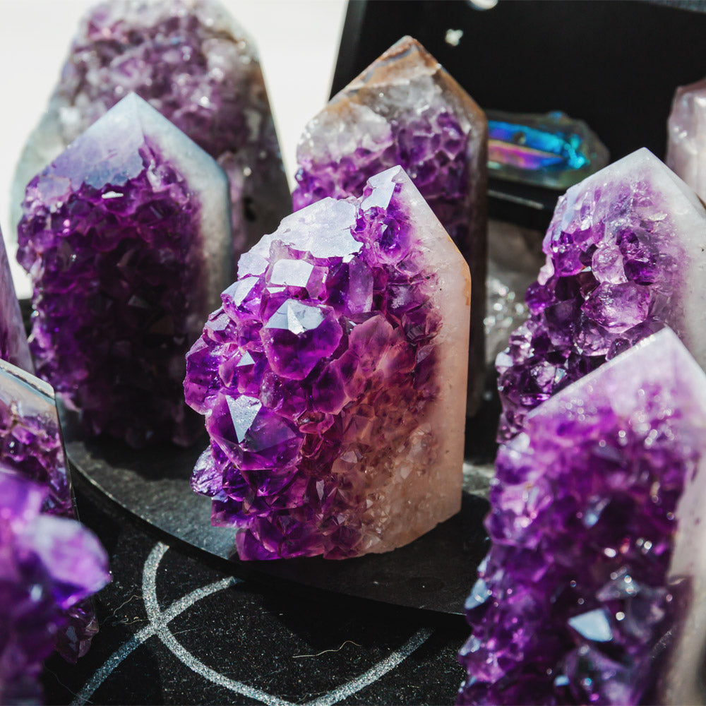 Reikistal Amethyst Cluster Point