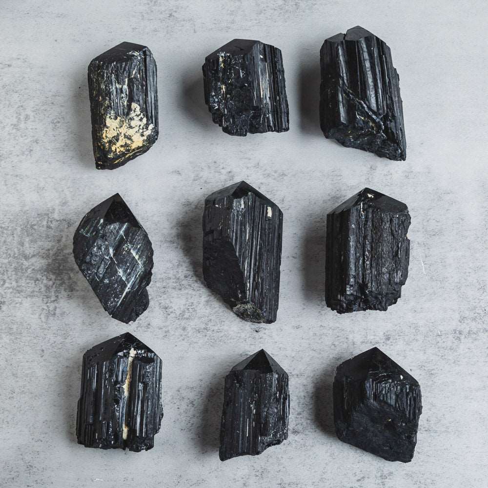 Reikistal Black Tourmaline Specimen Raw Stone Point