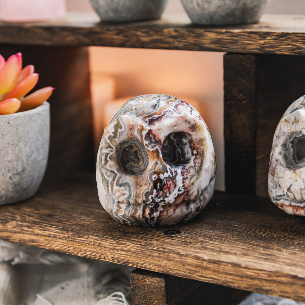 Reikistal Mexico Agate Jack Skull