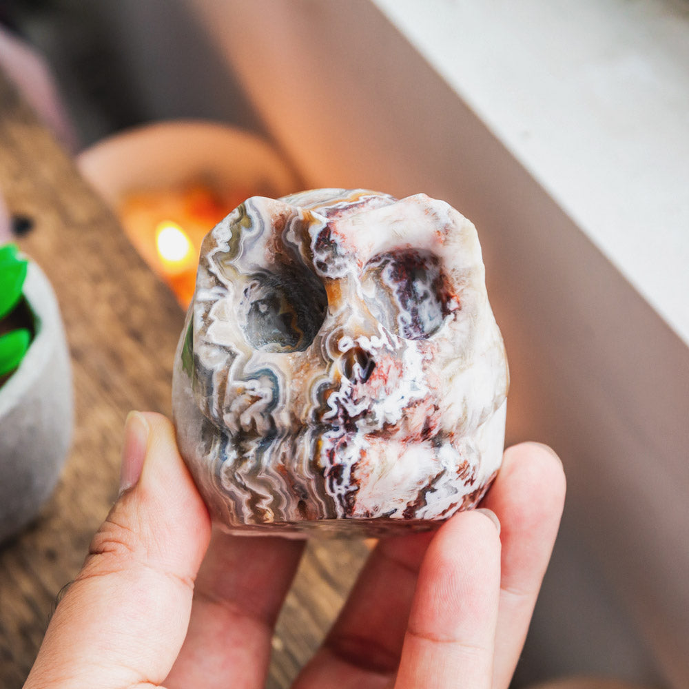 Reikistal Mexico Agate Jack Skull