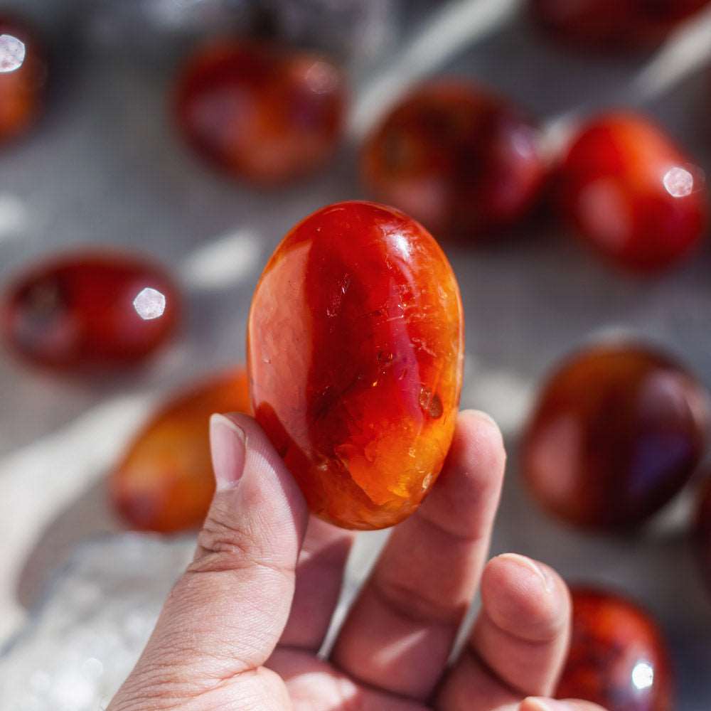 Reikistal Carnelian Palm Stone