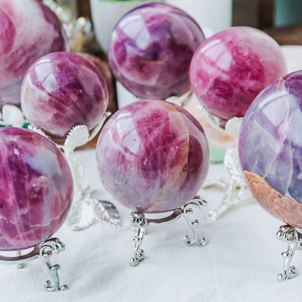 Reikistal Lavender Rose Quartz Sphere