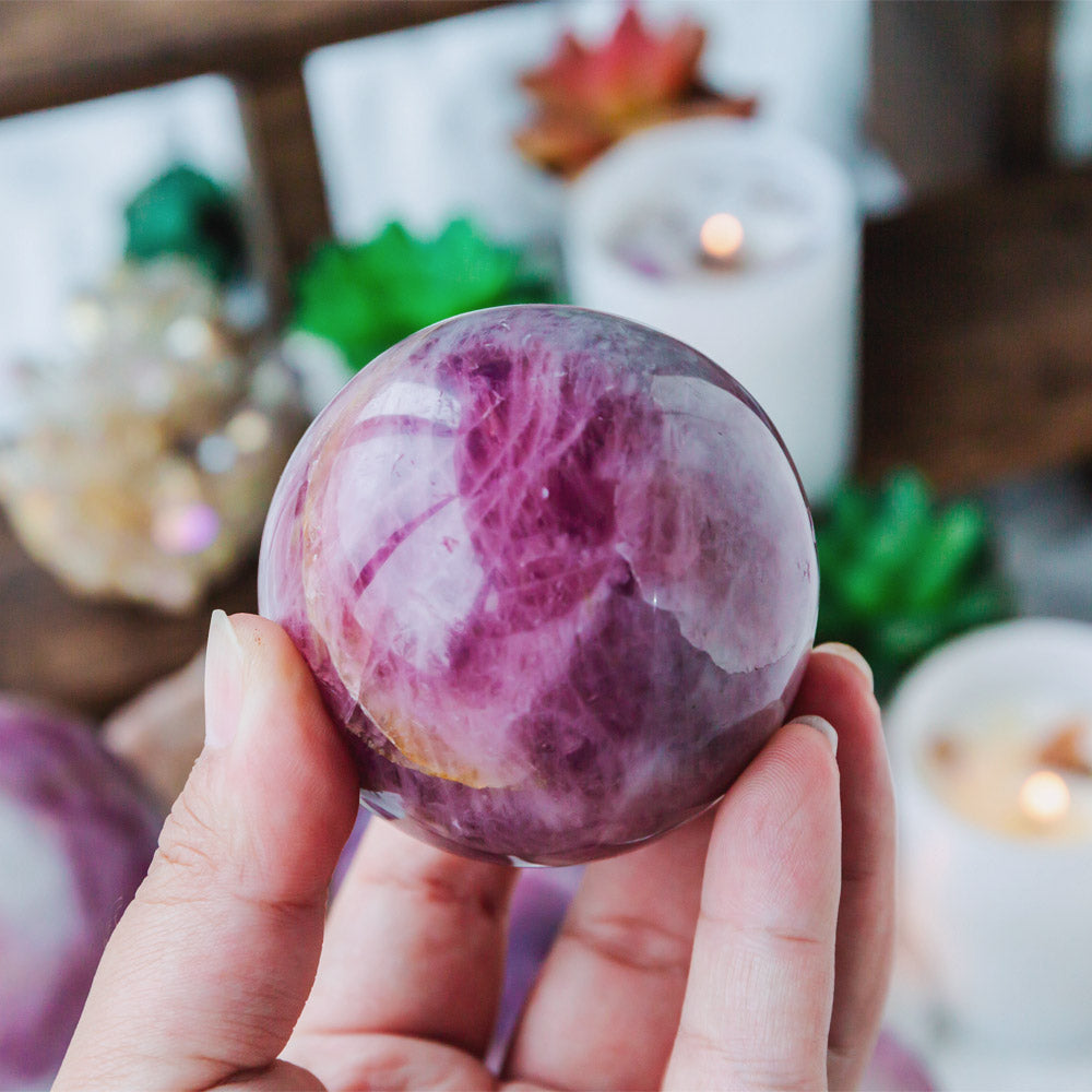Reikistal Lavender Rose Quartz Sphere