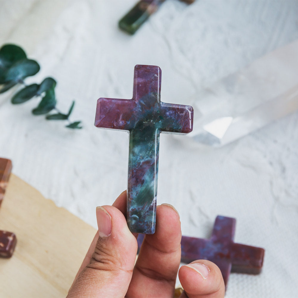 Reikistal Ocean Jasper Crucifix