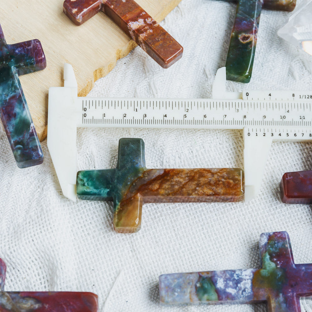 Reikistal Ocean Jasper Crucifix