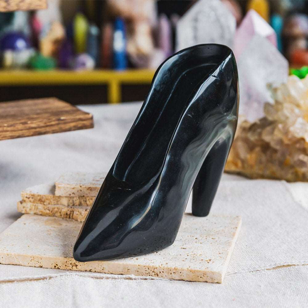 Reikistal Black Obsidian High-heeled Shoes