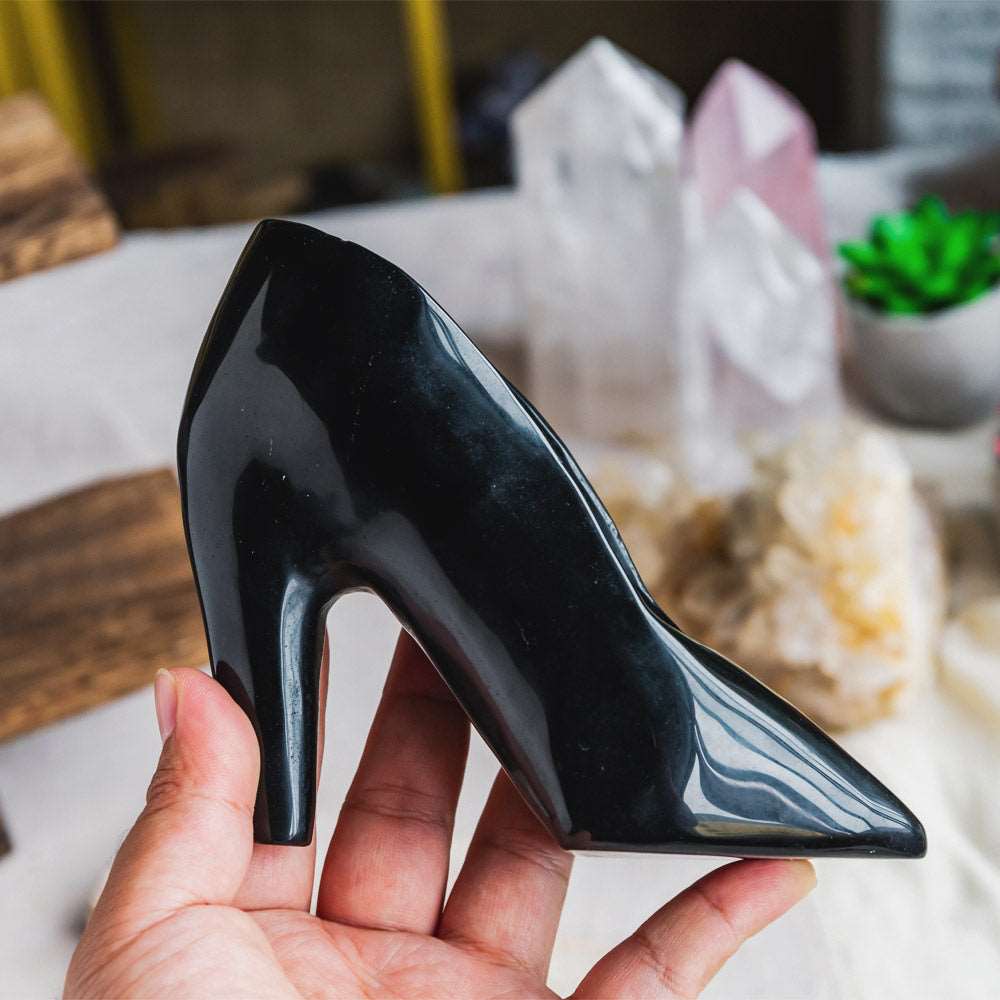 Reikistal Black Obsidian High-heeled Shoes