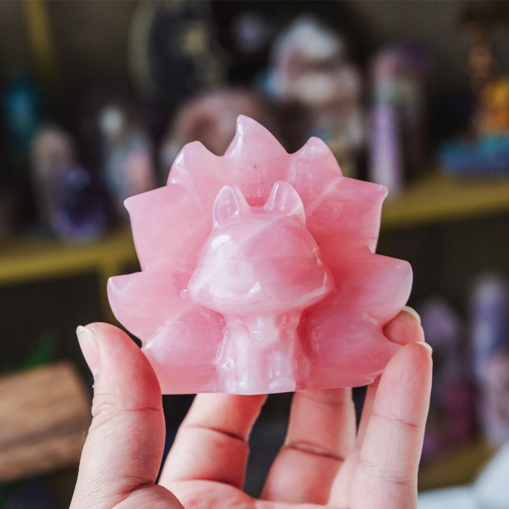 Reikistal Rose Quartz Nine-Tailed Fox