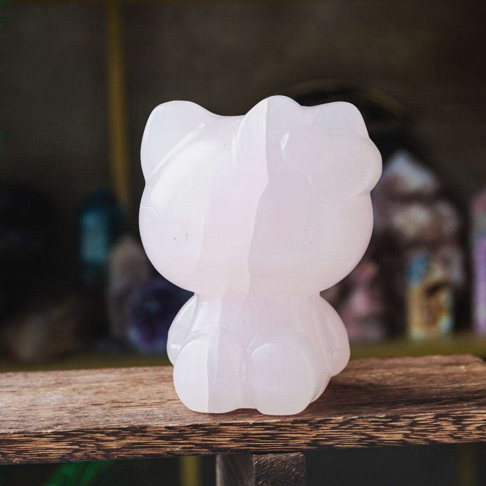 Reikistal 5'' Pink Calcite Hello Kitty