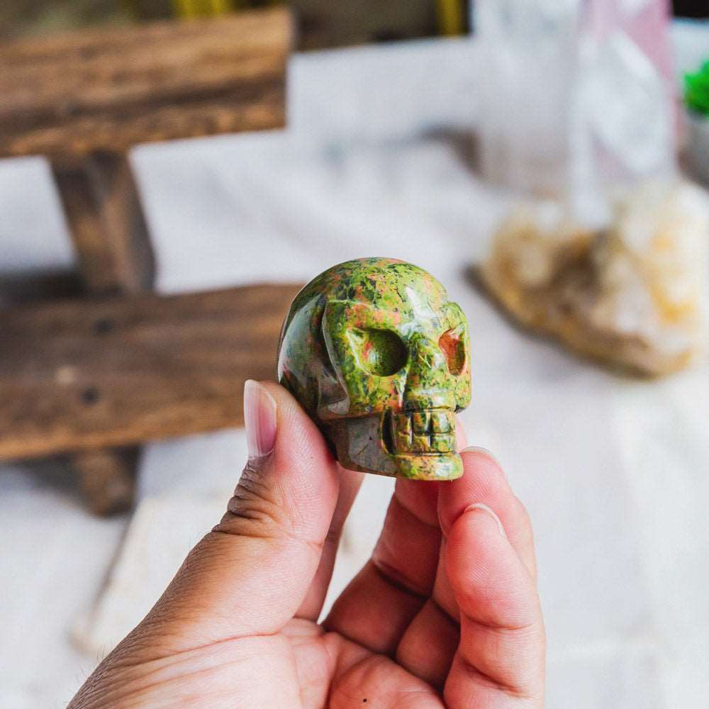 Reikistal 1.5'' Unakite Skull