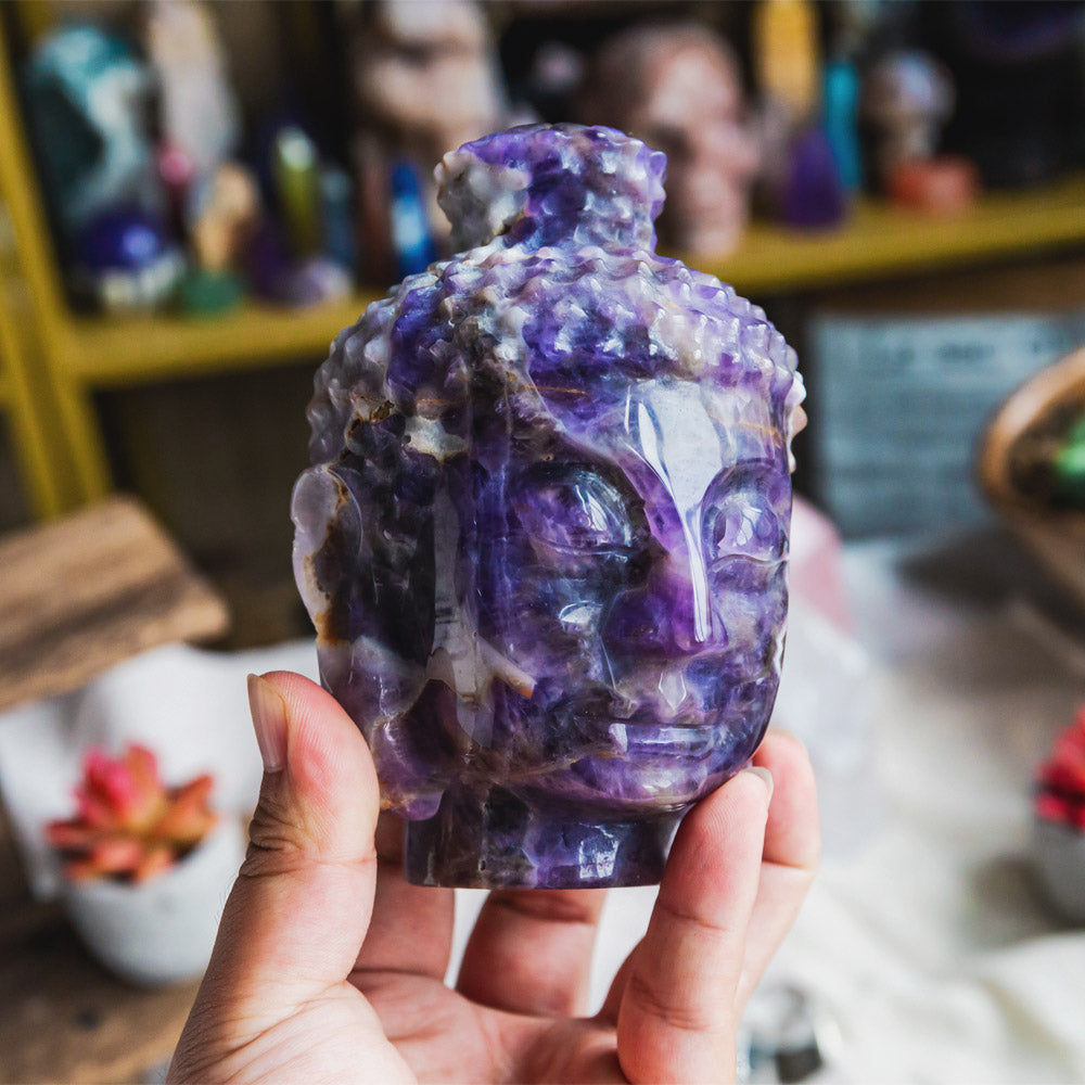 Reikistal Dream Amethyst Buddha's Head