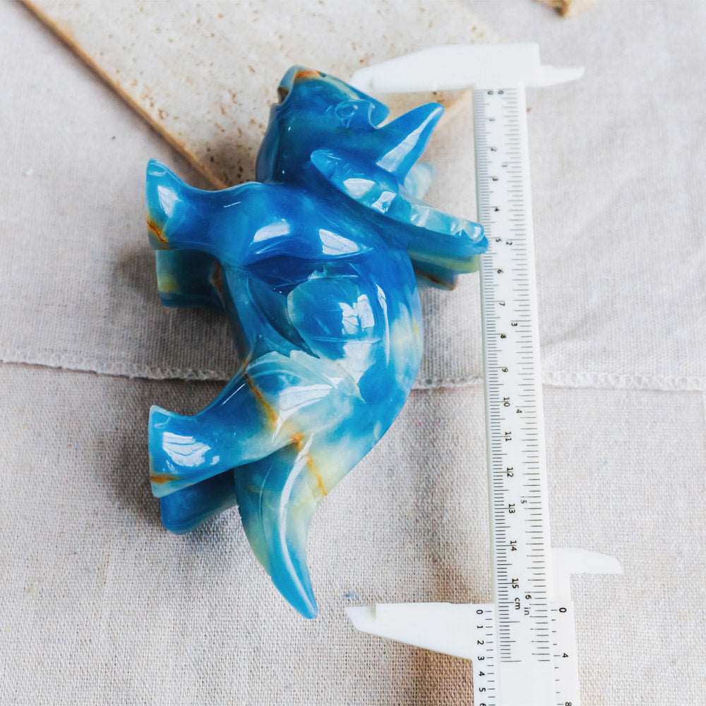 Reikistal Blue Onyx Triceratops