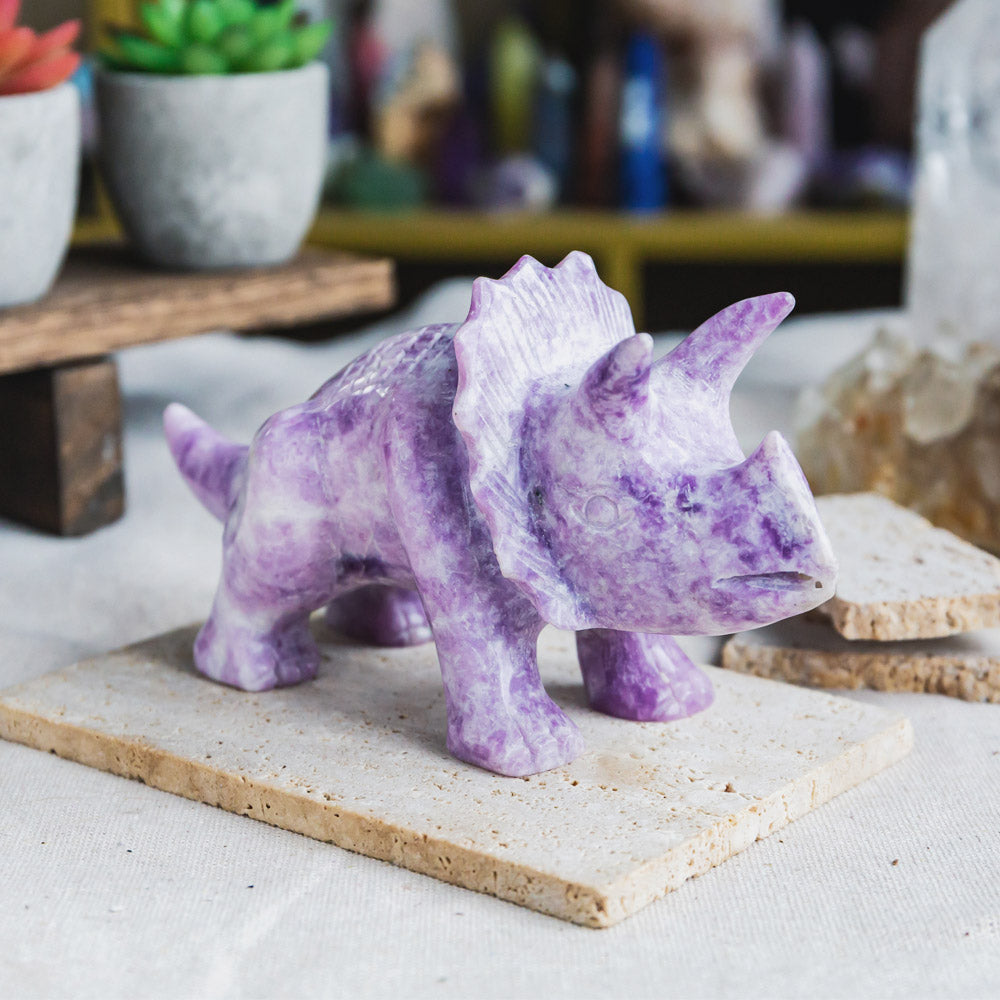 Reikistal Lepidolite Triceratops