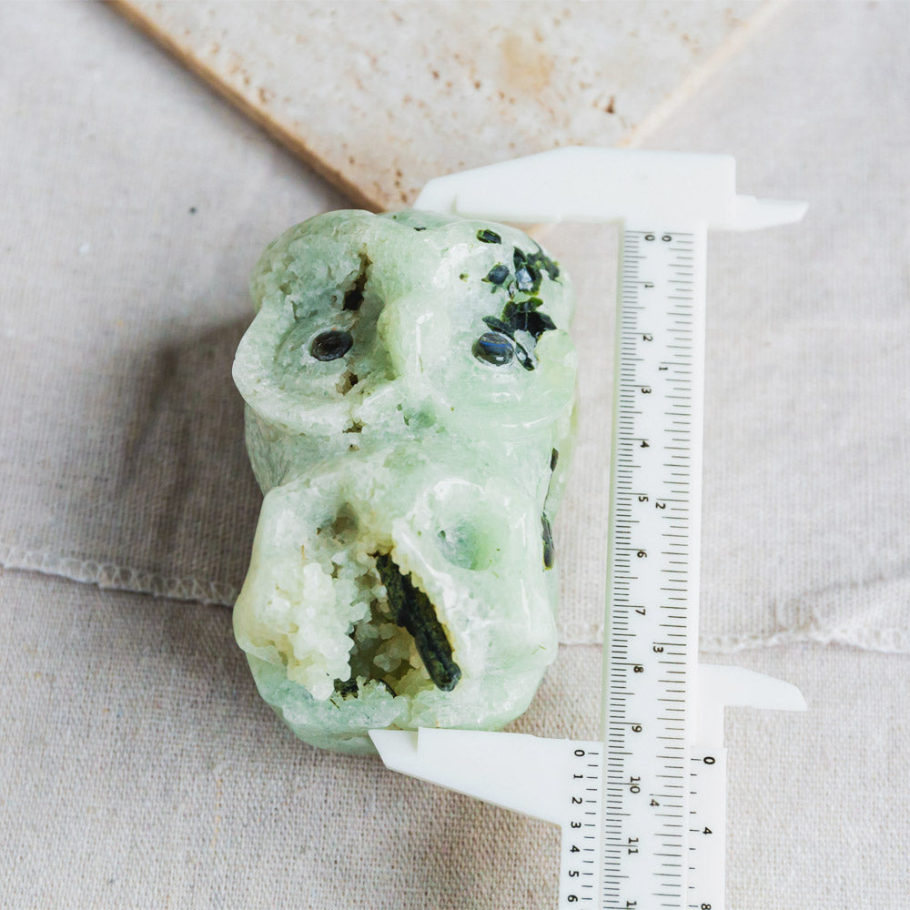 Reikistal Prehnite Owl