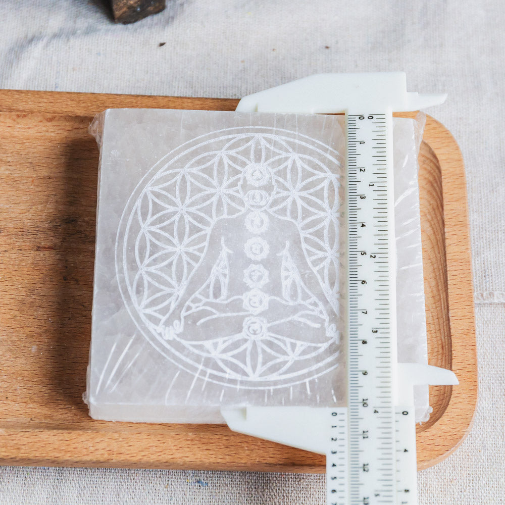 Reikistal Selenite Square Plate