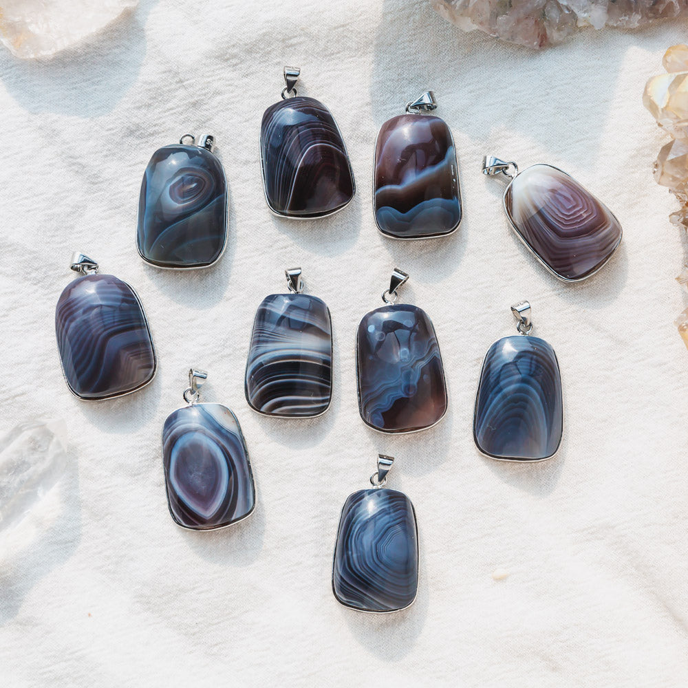 Reikicrystal Botswana Agate Pendant