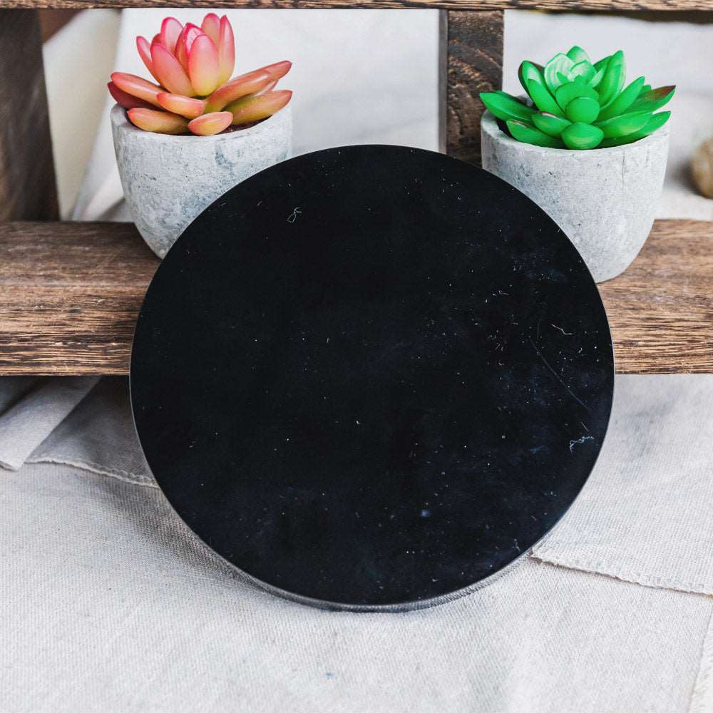 Reikistal Black Obsidian Round Plate