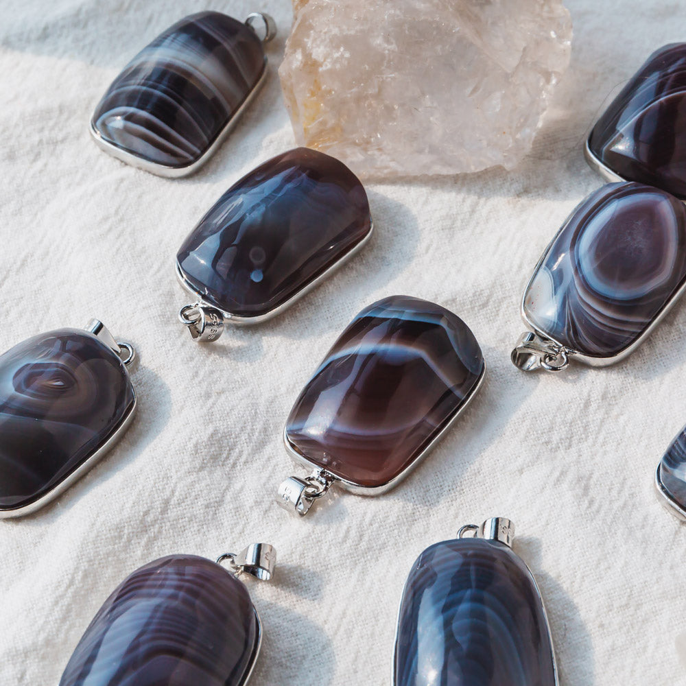 Reikicrystal Botswana Agate Pendant