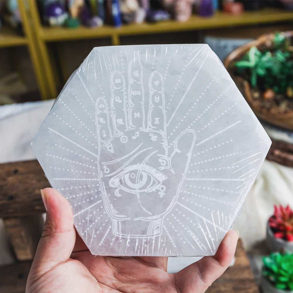 Reikistal Selenite Carving Plate