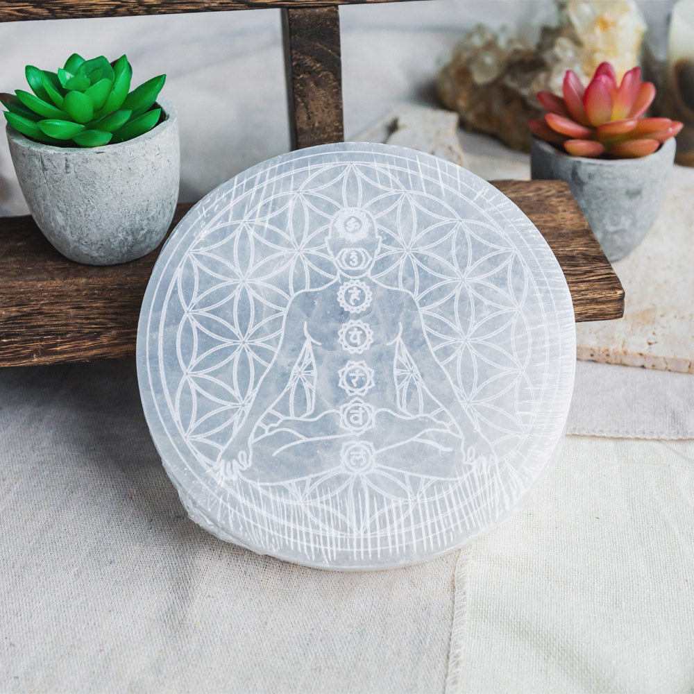 Reikistal Selenite Carving Plate