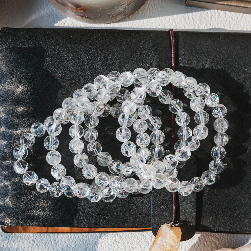 Reikicrystal Crack Clear Quartz Bracelet