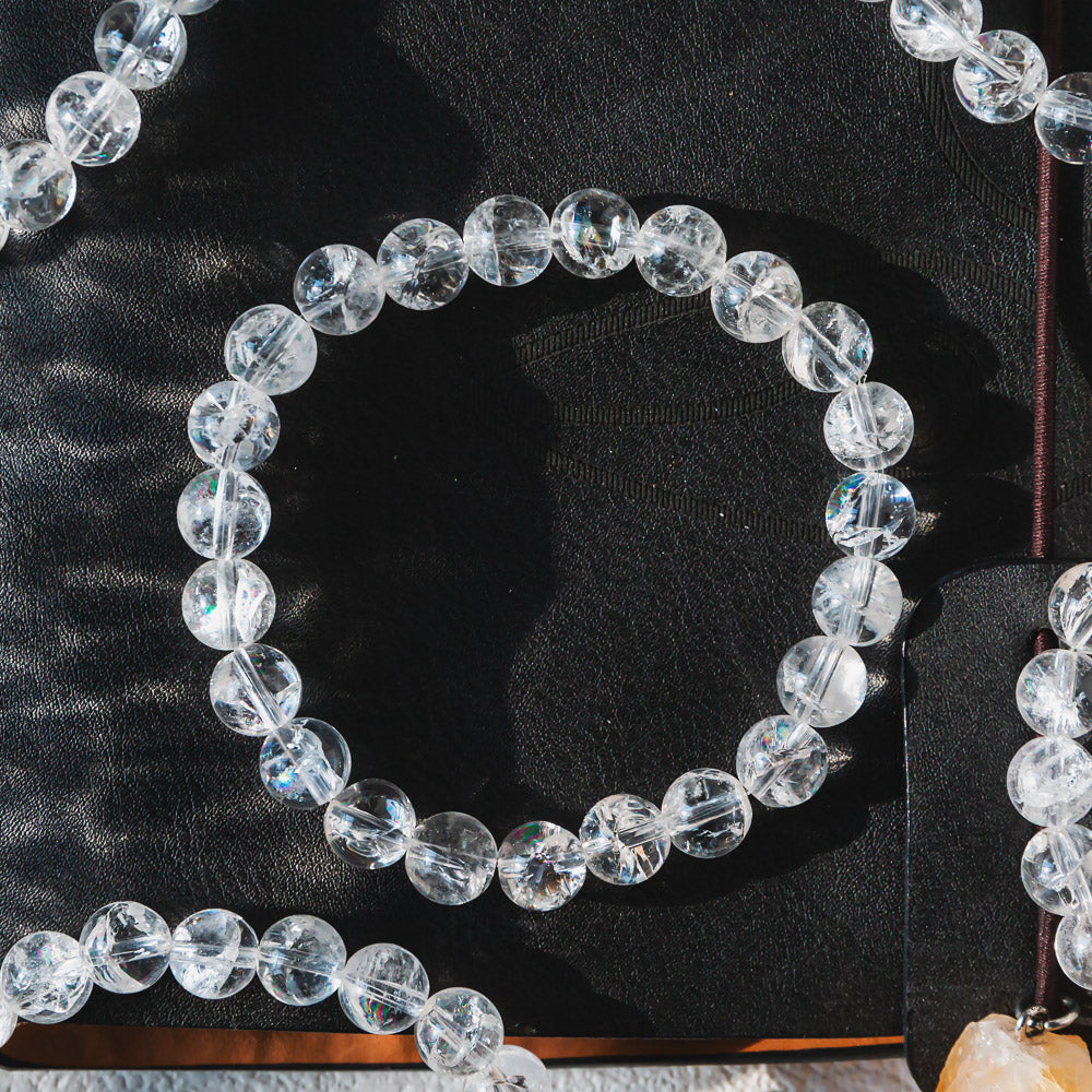 Reikicrystal Crack Clear Quartz Bracelet