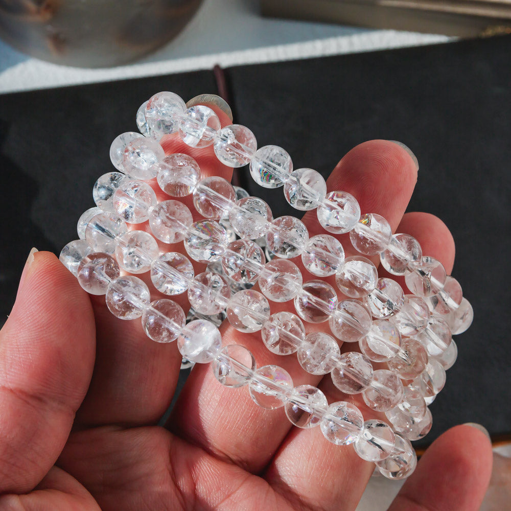 Reikicrystal Crack Clear Quartz Bracelet
