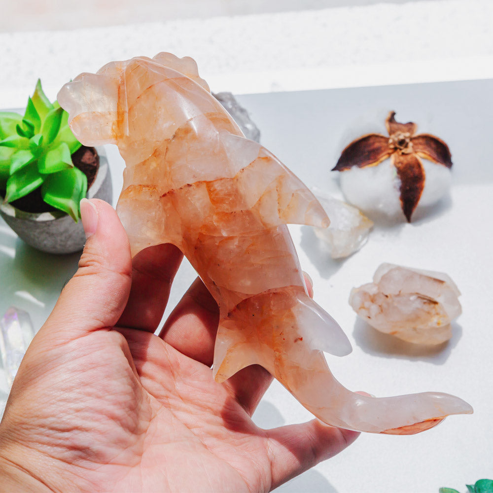 Reikistal Fire Quartz Hammerhead Shark