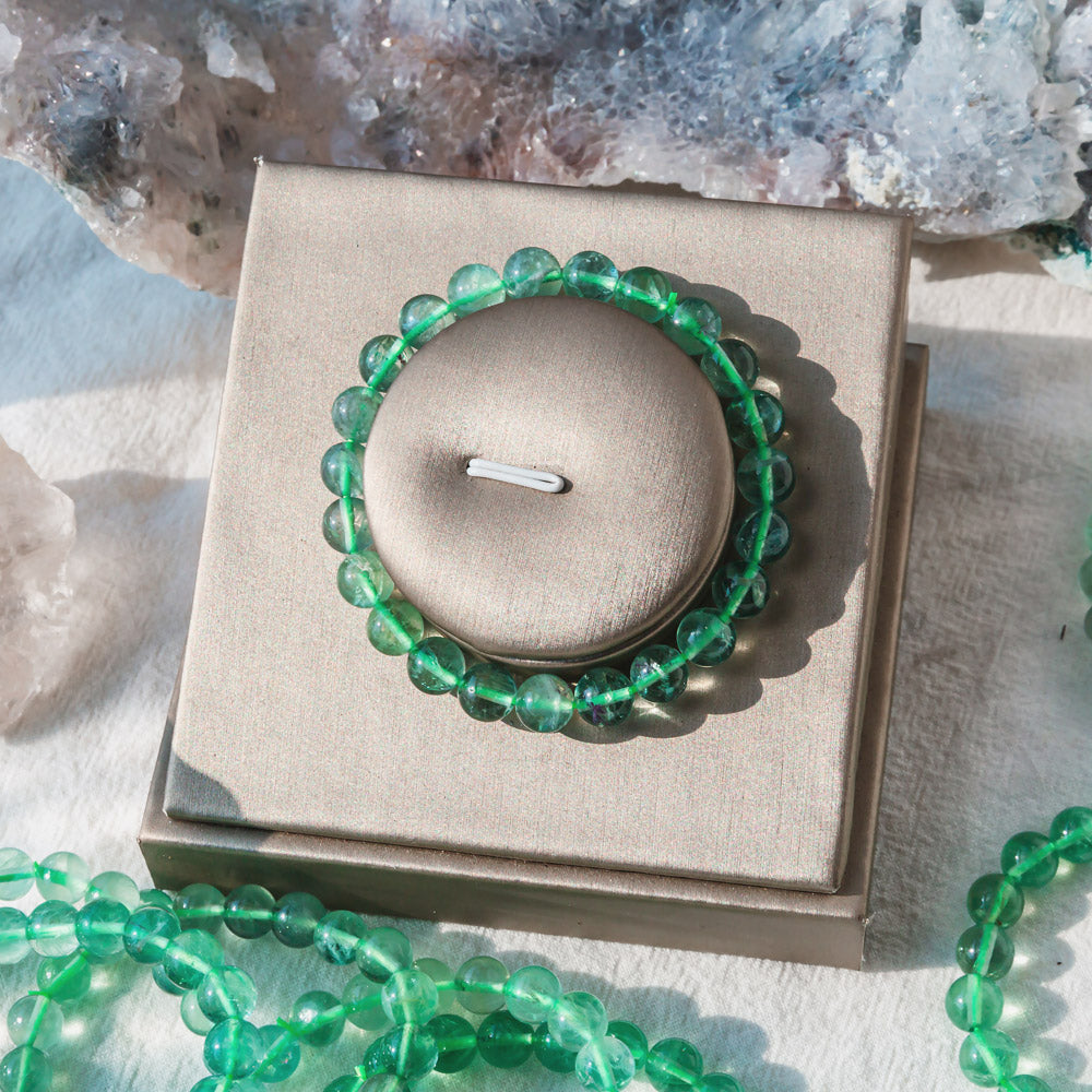Reikicrystal Green Fluorite Bracelet