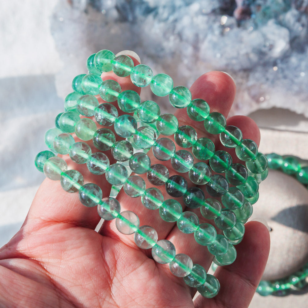 Reikicrystal Green Fluorite Bracelet