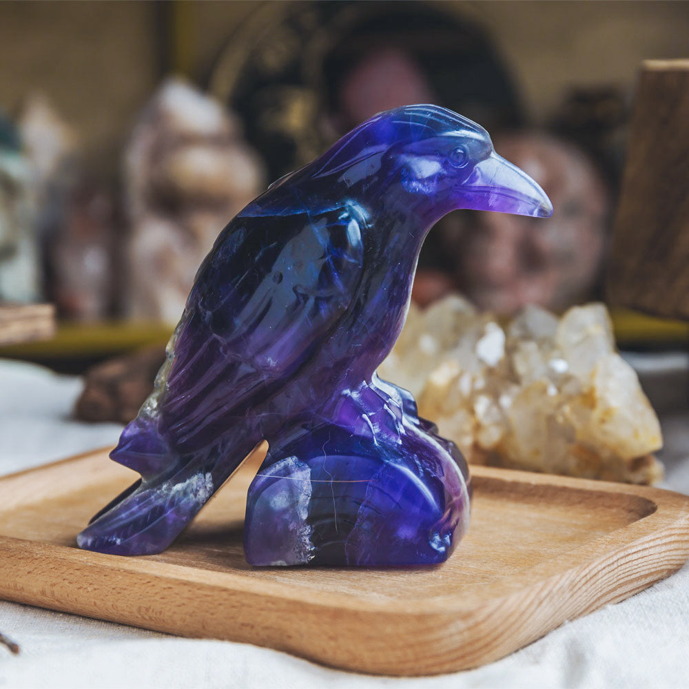 Reikistal Fluorite Crow