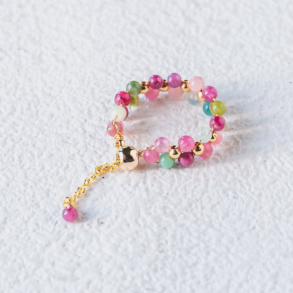 Reikicrystal Adjustable Crystal Rings - Handcrafted Bands