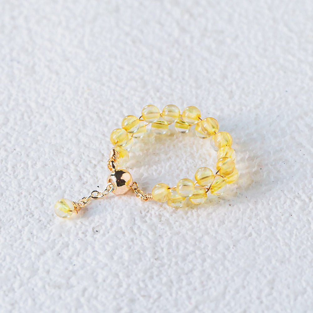 Reikicrystal Adjustable Crystal Rings - Handcrafted Bands