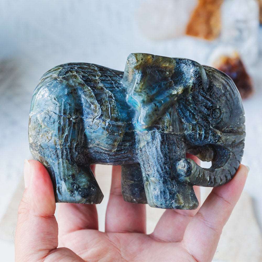Reikistal 5‘’ Labradorite Elephant