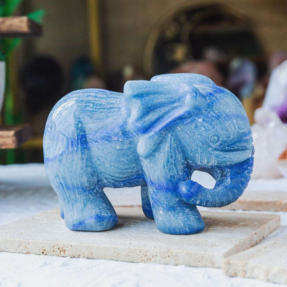 Reikistal 5‘’ Blue Aventurine Elephant