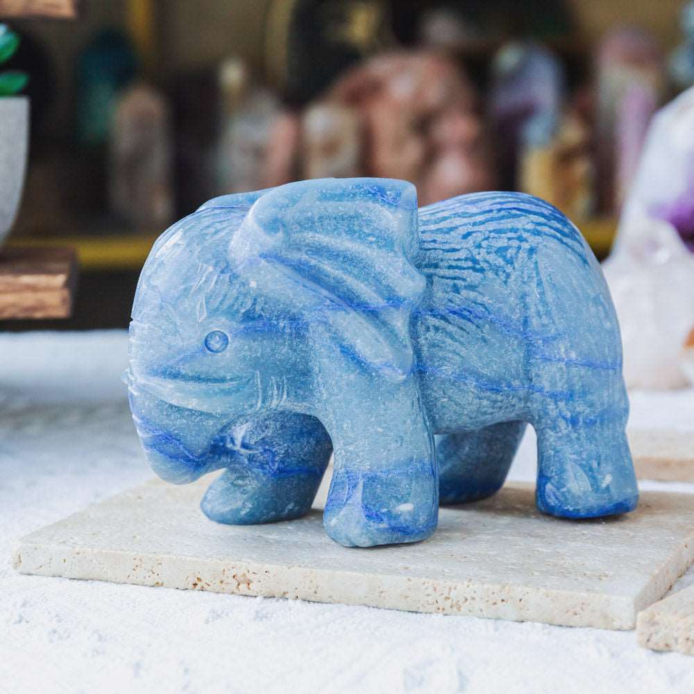 Reikistal 5‘’ Blue Aventurine Elephant