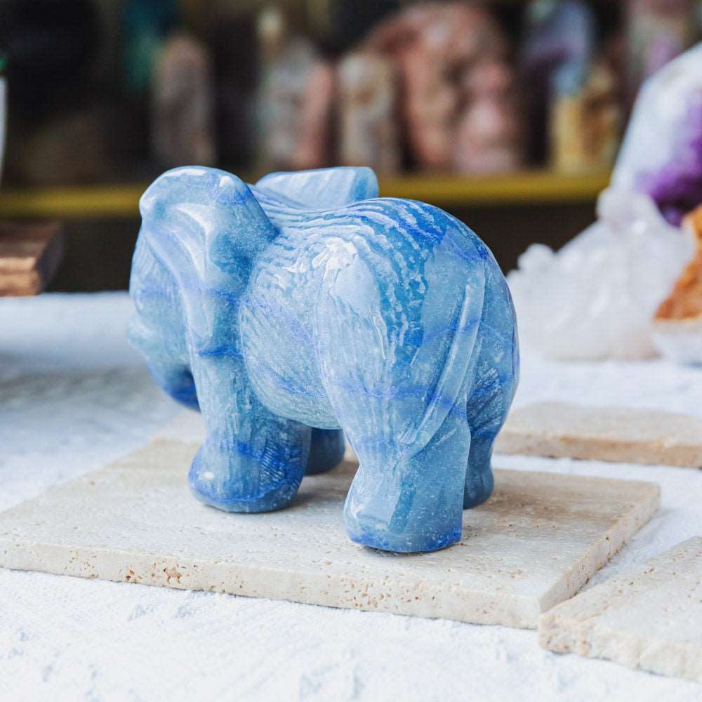 Reikistal 5‘’ Blue Aventurine Elephant