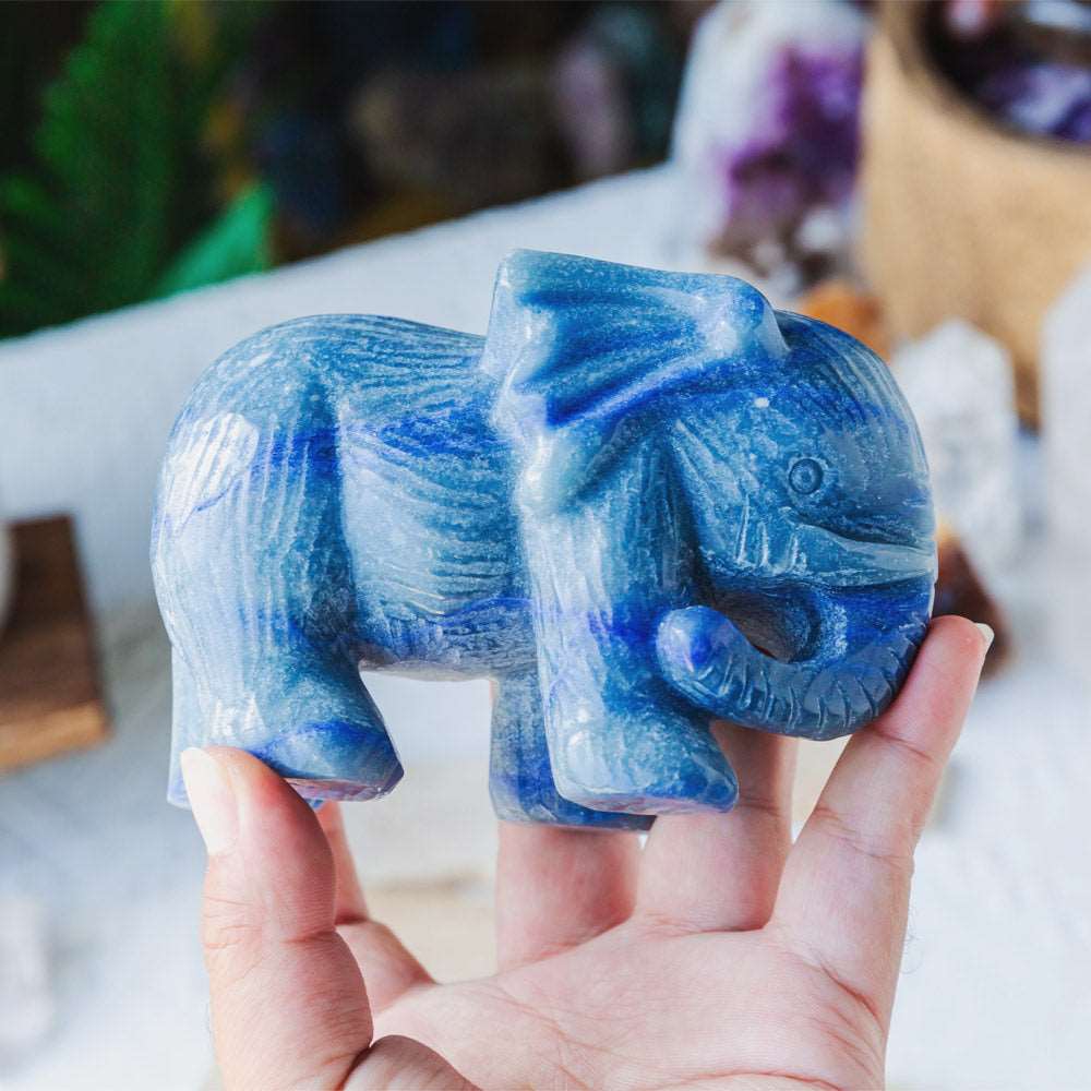 Reikistal 5‘’ Blue Aventurine Elephant