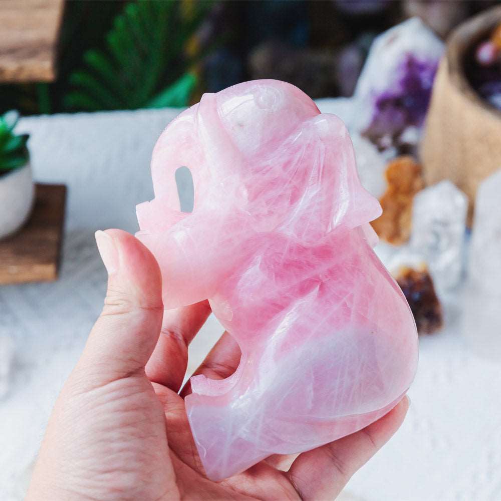 Reikistal 5‘’ Rose Quartz Elephant